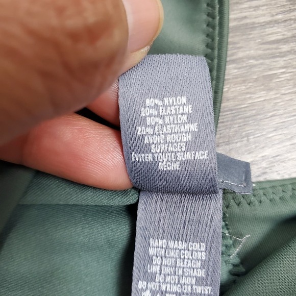 Aerie One Piece Deep V-Neck Plunge Sage Swimsuit Size Medium - Picture 6 of 8